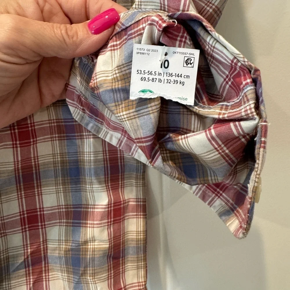 NWT Osh Kosh B’gosh plaid long sleeve dress shirt. Size 10